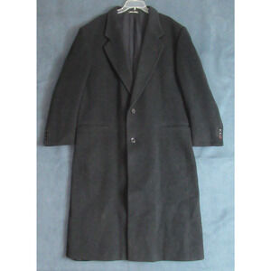 Vintage Andrew Fezza Overcoat Mens Size 44R Gray Wool Blend Old Money Lux Italy